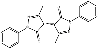 (4E)-5-methyl-4-(3-methyl-5-oxo-1-phenyl-pyrazol-4-ylidene)-2-phenyl-p yrazol-3-one 结构式