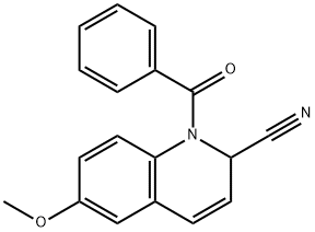 1-benzoyl-6-methoxy-2H-quinoline-2-carbonitrile 结构式