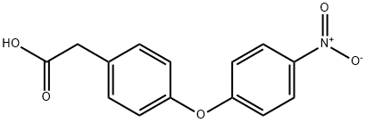 2-[4-(4-ニトロフェノキシ)フェニル]酢酸 化学構造式