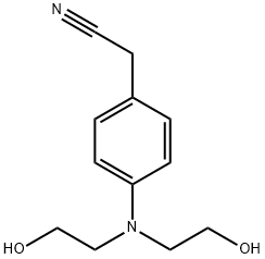 2-[4-(bis(2-hydroxyethyl)amino)phenyl]acetonitrile Struktur