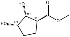 Cyclopentanecarboxylic acid, 2,3-dihydroxy-, methyl ester, (1-alpha-,2-alpha-,3-alpha-)- (9CI) Structure