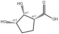 Cyclopentanecarboxylic acid, 2,3-dihydroxy-, (1alpha,2alpha,3alpha)- (9CI) Structure