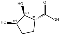 Cyclopentanecarboxylic acid, 2,3-dihydroxy-, (1alpha,2beta,3beta)- (9CI) Structure