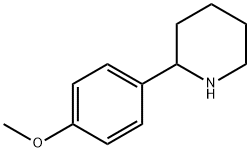 2-(4-メトキシフェニル)ピペリジン 化学構造式