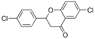 6-chloro-2-(4-chlorophenyl)-2,3-dihydro-4H-1-benzopyran-4-one Struktur