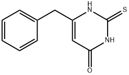 6-ベンジル-2(1H)-チオキソピリミジン-4(3H)-オン 化学構造式