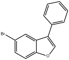 3-フェニル-5-ブロモベンゾフラン 化学構造式