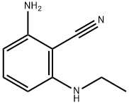 Benzonitrile,  2-amino-6-(ethylamino)- Structure