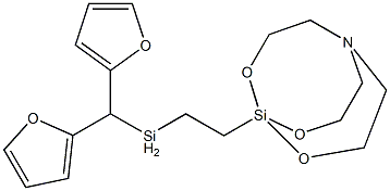 1-[2-[Di(2-furanyl)methylsilyl]ethyl]-2,8,9-trioxa-5-aza-1-silabicyclo[3.3.3]undecane Structure