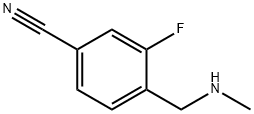 Benzonitrile, 3-fluoro-4-[(methylamino)methyl]- (9CI) Structure