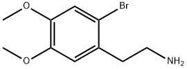 2-ブロモ-4,5-ジメトキシフェネチルアミン 化学構造式