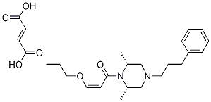 cis-2,6-DiMethyl-1-(1-oxo-3-propoxy-2-propenyl)-4-(3-phenylpropyl)-Piperazine (2Z)-2-butenedioate Structure