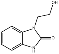 1,3-ジヒドロ-1-(2-ヒドロキシエチル)-2H-ベンズイミダゾール-2-オン 化学構造式