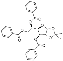1,2-O-ISOPROPYLIDENE-3,5,6-TRI-O-BENZOYL-ALPHA-D-GLUCOFURANOSE 结构式