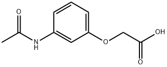 3-アセトアミドフェノキシ酢酸 化学構造式