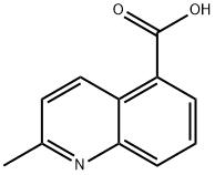 2-甲基喹啉-5-羧酸, 634-39-9, 结构式