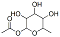 (3,4,5-trihydroxy-6-methyl-oxan-2-yl) acetate Structure