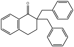 2,2-ジベンジルテトラリン-1-オン 化学構造式