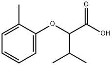 3-メチル-2-(2-メチルフェノキシ)ブタン酸 化学構造式