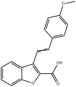3-[2-(4-methoxyphenyl)ethenyl]benzofuran-2-carboxylic acid Structure