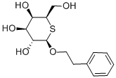 2-フェニルエチルΒ-D-チオガラクトシド 化学構造式