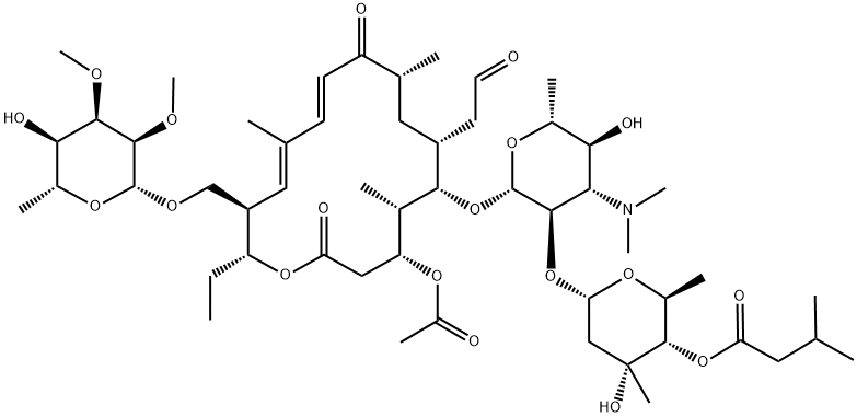 Tylosin, 3-acetate 4B-(3-methylbutanoate) Structure