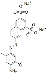disodium 7-[(4-amino-5-methoxy-o-tolyl)azo]naphthalene-1,3-disulphonate  Structure