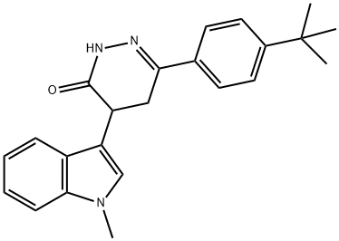 6-(4-(叔丁基)苯基)-4-(1-甲基-1H-吲哚-3-基)-4,5-二氢哒嗪-3(2H)-酮 结构式