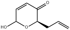 2H-Pyran-3(6H)-one, 6-hydroxy-2-(2-propenyl)-, (2R)- (9CI) Structure