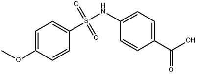 4-(4'-メトキシベンゼンスルホニルアミノ)安息香酸 化学構造式