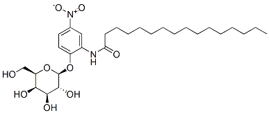 N-[2-(beta-D-galactopyranosyloxy)-5-nitrophenyl]palmitamide Struktur