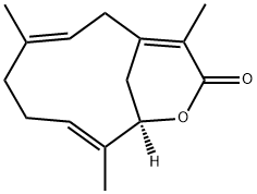 (3E,7E,9R,12Z)-4,8,12-Trimethyl-10-oxabicyclo[7.3.1]trideca-3,7,12(1)-trien-11-one Struktur