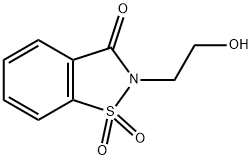 2-(2-ヒドロキシエチル)-1,2-ベンゾイソチアゾール-3(2H)-オン1,1-ジオキシド 化学構造式