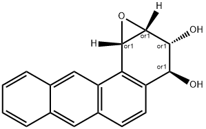 (+)-trans-3,4-Dihydroxy-1,2-epoxy-1,2,3,4-tetrahydrobenz(a)anthracene 结构式
