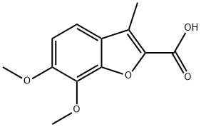 6,7-ジメトキシ-3-メチル-1-ベンゾフラン-2-カルボン酸 化学構造式