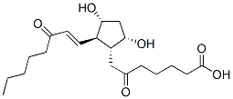 7-[(1R,2R,3R,5S)-3,5-dihydroxy-2-[(E)-3-oxooct-1-enyl]cyclopentyl]-6-oxoheptanoic acid Struktur