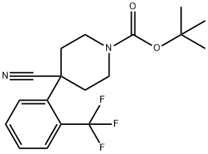 1-BOC-4-CYANO-4-(2-TRIFLUOROMETHYLPHENYL)-PIPERIDINE Structure