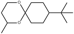 2-メチル-9-tert-ブチル-1,5-ジオキサスピロ[5.5]ウンデカン 化学構造式
