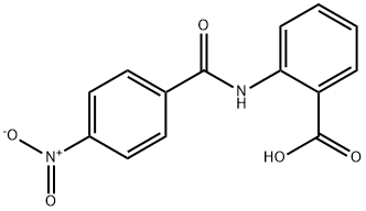 N-[对-硝基苯甲酰]邻氨基苯甲酸, 6345-04-6, 结构式
