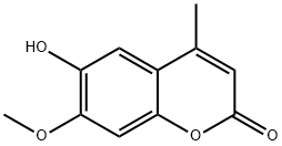6-ヒドロキシ-7-メトキシ-4-メチル-2H-1-ベンゾピラン-2-オン 化学構造式