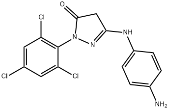 3-(4-Aminoanilino)-1-(2,4,6-trichlorophenyl)-2-pyrazolin-5-one Struktur