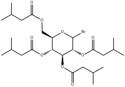 2-O,3-O,4-O,6-O-Tetrakis(3-methylbutanoyl)-D-glucopyranosyl bromide Struktur