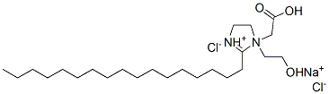 sodium 1-(carboxymethyl)-2-heptadecyl-4,5-dihydro-1-(2-hydroxyethyl)-1H-imidazolium chloride Struktur