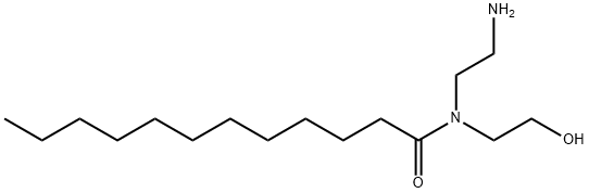 N-(2-aminoethyl)-N-(2-hydroxyethyl)dodecanamide Struktur