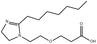3-[2-(2-heptyl-4,5-dihydro-1H-imidazol-1-yl)ethoxy]propionic acid Struktur