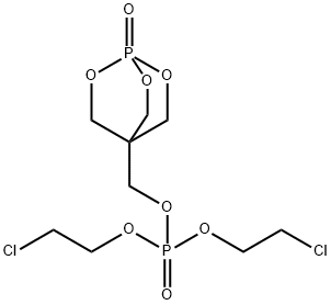 4-[[[Bis(2-chloroethoxy)phosphinyl]oxy]methyl]-2,6,7-trioxa-1-phosphabicyclo[2.2.2]octane1-oxide Structure