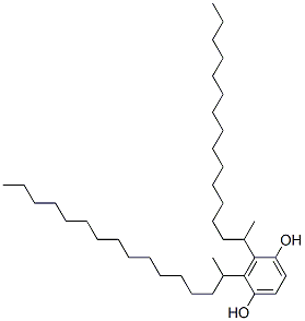 bis(1-methylpentadecyl)hydroquinone Struktur