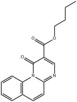 1-オキソ-1H-ピリミド[1,2-a]キノリン-2-カルボン酸ブチル 化学構造式