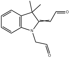 2,3-Dihydro-3,3-dimethyl-2-(2-oxoethylidene)-1H-indole-1-acetaldehyde Struktur