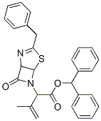 DIPHENYLMETHYL 2-(3-BENZYL-7-OXO-4-THIA-2,6-DIAZABICYCLO[3.2.0]HEPT-2-EN-6-YL)-3-METHYLBUT-3-ENOATE Structure